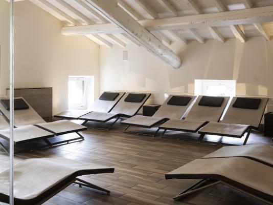  Area relax nel centro benessere di Villa dei Cedri
